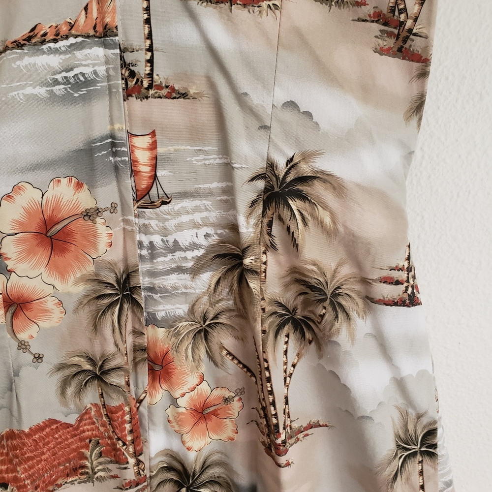 Vintage Hawaiian Mini Wrap Dress - Picture 9 of 11